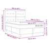 vidaXL LED Boxspringbett mit Matratze Dunkelgrau 160 x 200 cm Stoff