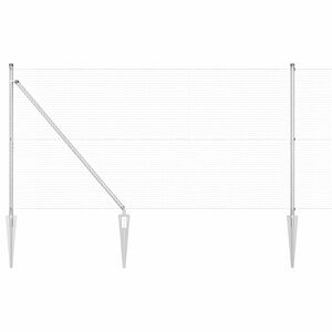 vidaXL Schwei&szlig;drahtzaun mit Spikes 10 x 1,2 m (B x H)