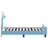 vidaXL Kinderbettgestell mit Kopfteil mit Kopfteil Blau 80 x 160 cm PU
