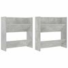 vidaXL Wand-Schuhschr&auml;nke 2 Stk. Betongrau 60x18x60 cm Holzwerkstoff