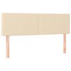 vidaXL Boxspringbett mit Matratze Creme 140x190 cm Stoff