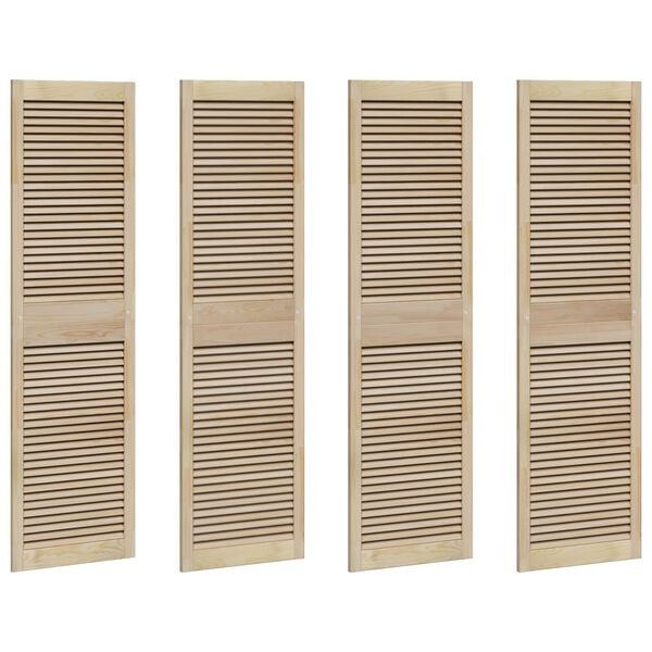 vidaXL Schranktür 4 pcs Natur 170 x 2,1 x 49,5 cm Massivholz Kiefer