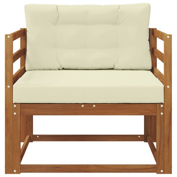 vidaXL Outdoor Mittelsofa Massivholz Akazie Natur