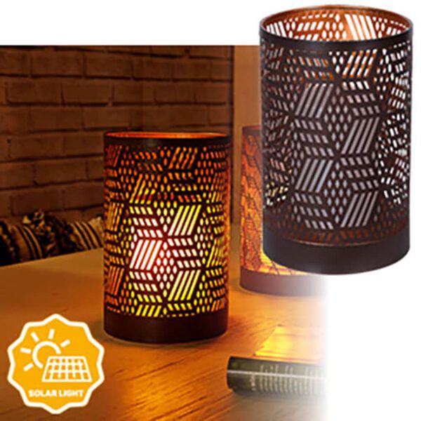 Luxform Solar LED Garten-Tischleuchte Swindon Braun und Kupfern