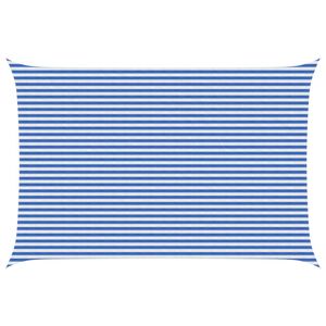 vidaXL Sonnensegel Blau und Wei&szlig; 4 x 7 m HDPE
