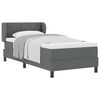 vidaXL Boxspringbett mit Kopfteil Dunkelgrau 100 x 200 cm Stoff