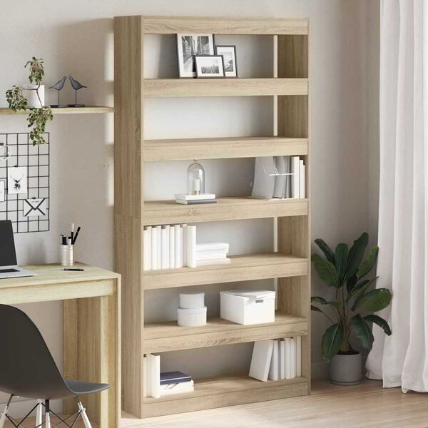 vidaXL B&uuml;cherregal Sonoma-Eiche 100 x 30 x 198 cm Holzwerkstoff