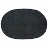 vidaXL Bereichsteppiche Oval Schwarz 205 x 305 cm Jute