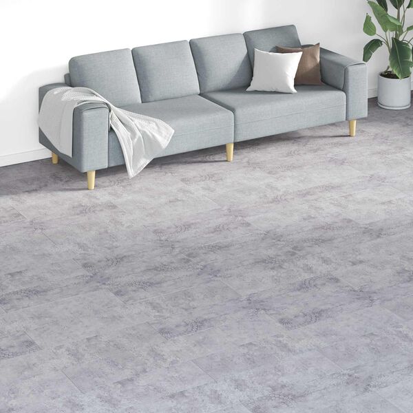 vidaXL Bodenplanken 18 pcs Grau 5,26 m&sup2; PVC