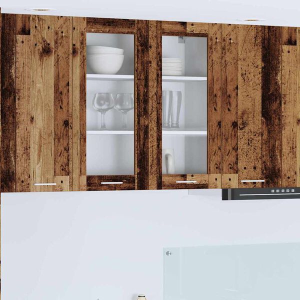 vidaXL H&auml;ngeschrank mit Speicher Altholz 80 x 31 x 80 cm Holzwerkstoff