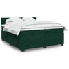 vidaXL Boxspringbett mit Matratze Dunkelgr&uuml;n 200x200 cm Samt