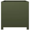 vidaXL Pflanzkübel Olivgrün 50x50x50 Stahl