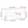 vidaXL Schuhbank Altholz-Optik 102x30,5x45 cm Holzwerkstoff