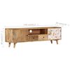 vidaXL TV-Schrank 140x30x40 cm Massivholz Mango