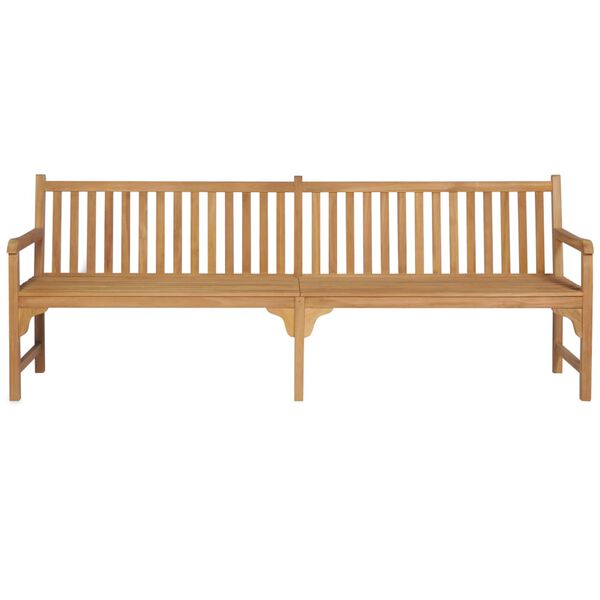 vidaXL Gartenbank 240 cm Massivholz Teak