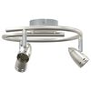 vidaXL Deckenstrahler mit Strahlern Nickel 24 x 22 x 12,5 cm Metall