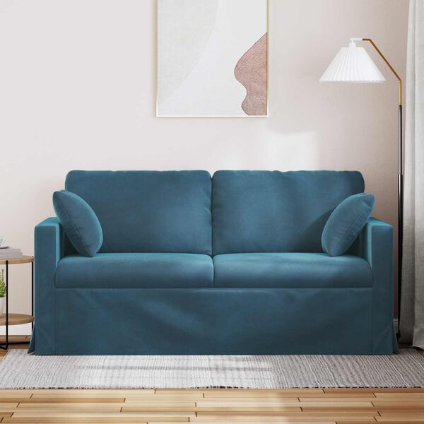 vidaXL Sofa Blau 158 x 78 x 80 cm Samt