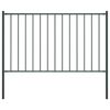 vidaXL Zaunelement Woerden mit Pfosten Stahl 1,7 x 0,75 m Anthrazit