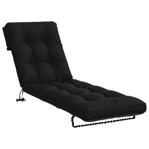 vidaXL Sonnenliege Kissen VIANEN 100 % Polyester Schwarz