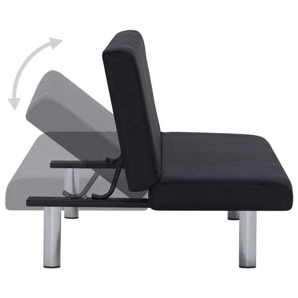 vidaXL Schlafsofa Schwarz Polyester