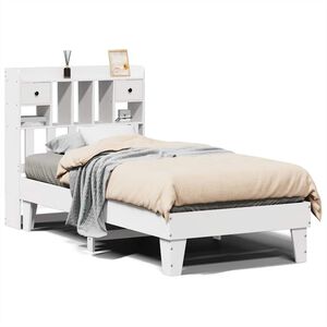 vidaXL Massivholzbett ohne Matratze Wei&szlig; 75x190 cm Kiefernholz
