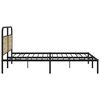 vidaXL Metallbett ohne Matratze Sonoma-Eiche 200x200 cm