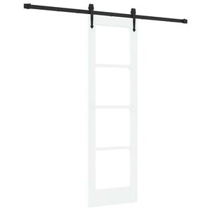 vidaXL Schiebet&uuml;r Wei&szlig; und Schwarz 61 x 198,5 cm