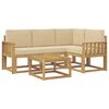 vidaXL Outdoor-Sofagarnitur 5 Stk. Wei&szlig; und Beige