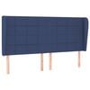 vidaXL Kopfteil mit Ohren Blau 203x23x118/128 cm Stoff