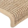vidaXL Stufenmatten 15 Stk. 65x21x4 cm Hellbeige Rechteckiger Rand