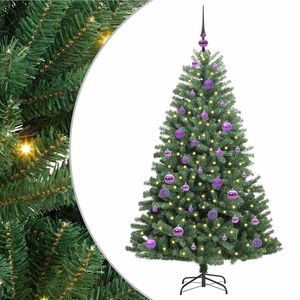 vidaXL K&uuml;nstlicher klappbarer Weihnachtsbaum Gr&uuml;n 150 cm