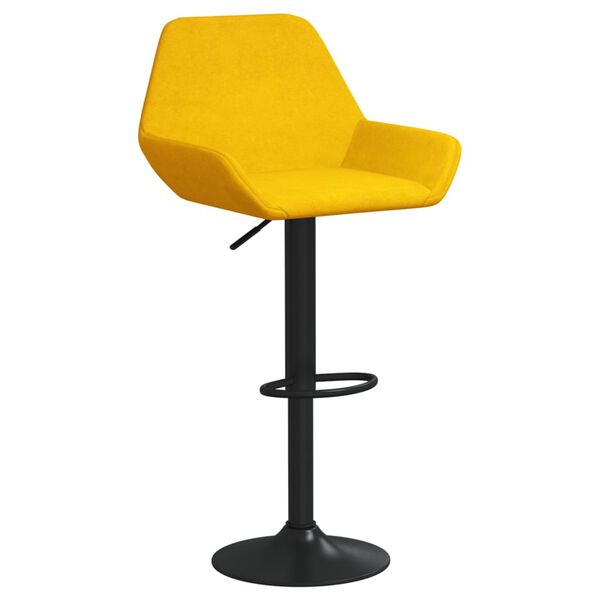 vidaXL Barhocker 2 Stk. Senfgelb Samt