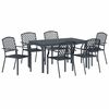 vidaXL Garten Essgruppe 7 stk. Anthrazit Pulverbeschichteter Stahl