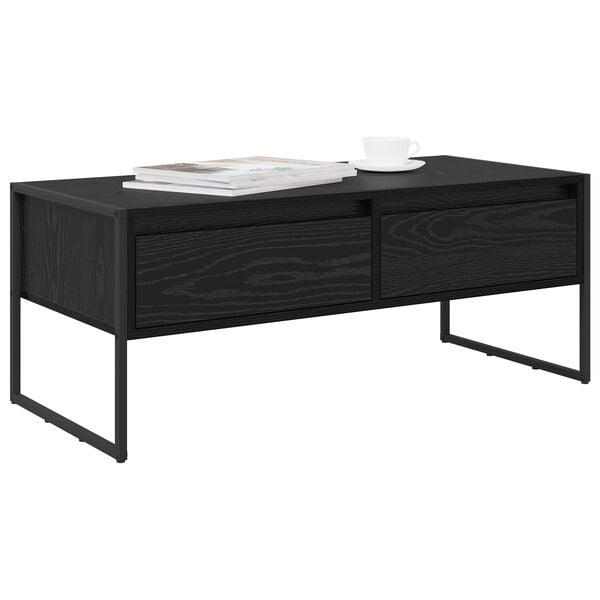 vidaXL Couchtisch Schwarz Eichen-Optik 100 x 46 x 40 cm Holzwerkstoff