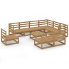 vidaXL 10-tlg. Garten-Lounge-Set Honigbraun Massivholz Kiefer