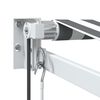 vidaXL Markise Einziehbar Anthrazit & Wei&szlig; 3,5x2,5 m Stoff & Aluminium