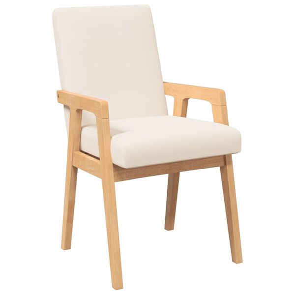 vidaXL Esszimmerstühle mit Kissen 2 Stk. Massivholz Gummibaum