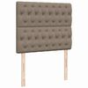 vidaXL Boxspringbett mit Matratze & LED Taupe 120x190 cm Stoff