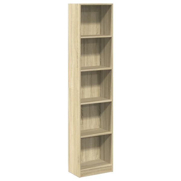 vidaXL B&uuml;cherregal Sonoma-Eiche 40x24x176 cm Holzwerkstoff