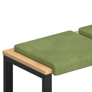 vidaXL Bankkissen 2 stk. Samt Hellgr&uuml;n Tiefe 35 cm