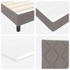 vidaXL Boxspringbett mit Matratze mit LED Taupe 160 x 200 cm Stoff