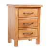 vidaXL Nachttisch mit 3 Schubladen 40x30x54 cm Massivholz Eiche