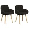 vidaXL Esszimmerst&uuml;hle 2 stk. Boucl&eacute; Schwarz 59 x 57 x 85 cm