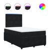 vidaXL Boxspringbett mit Matratze Schwarz 120x190 cm Samt