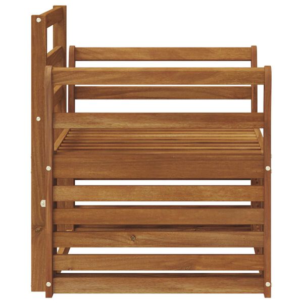 vidaXL Outdoor-Sofagarnitur Natur 75,5 x 63 x 73 cm Massivholz Akazie