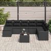 vidaXL Gartensofa-set 9 pcs Schwarz Poly-Rattan