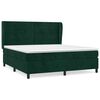 vidaXL Boxspringbett mit Matratze Dunkelgr&uuml;n 160x200 cm Samt