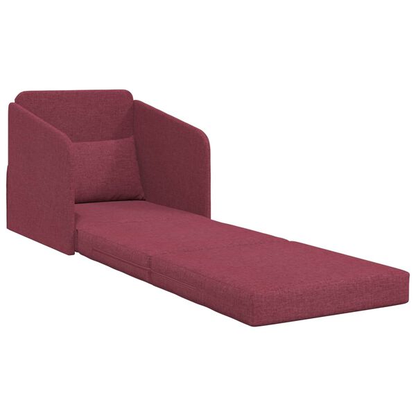 vidaXL Schlafsofa 60cm Weinrot Stoff