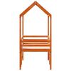 vidaXL Hochbett mit Dach Wachsbraun 80x200 cm Massivholz Kiefer
