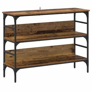 vidaXL Konsolentisch mit Regal Altholz 100 x 32 x 75 cm Holzwerkstoff